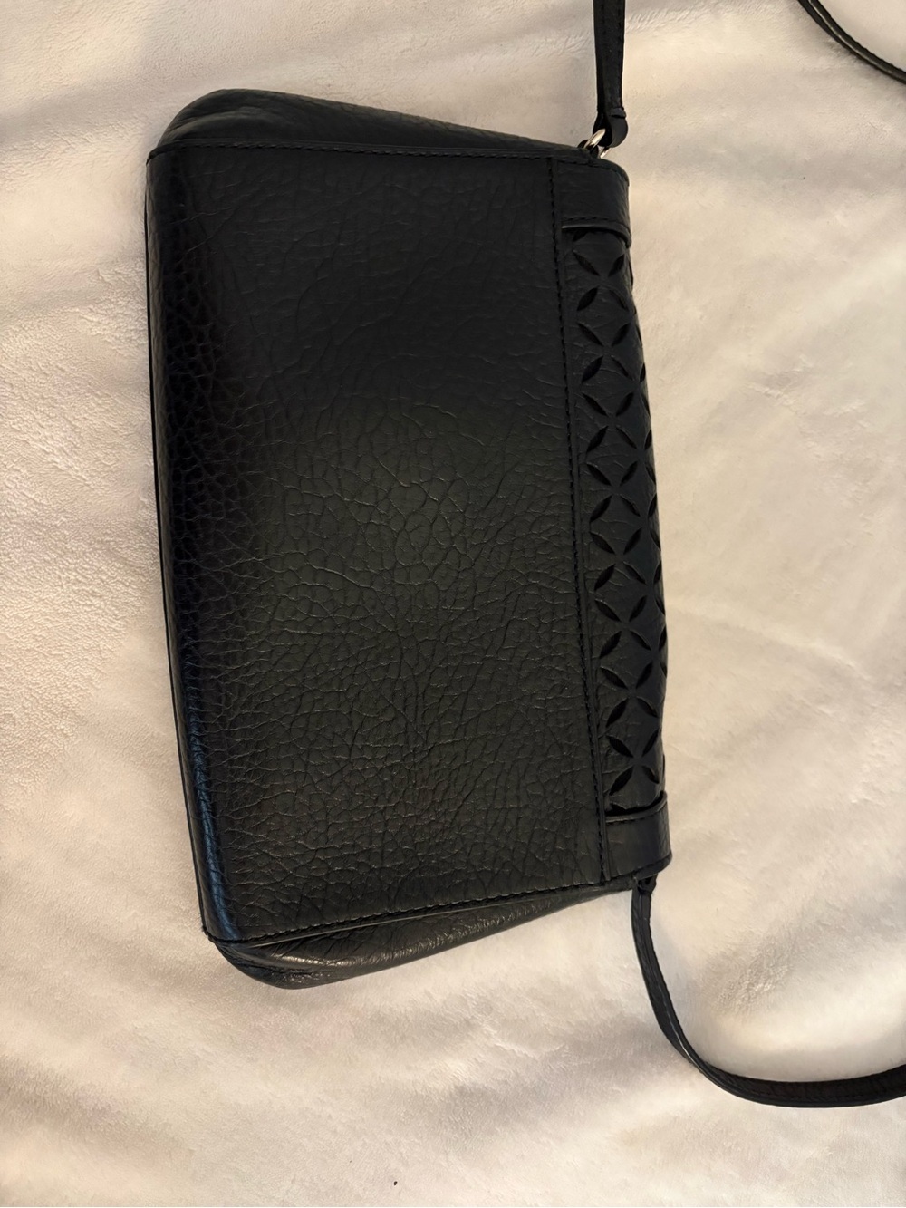 kate spade Black Laser-Cut Leather Crossbody Bag - Picture 5 of 5